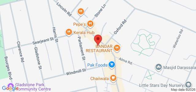 Map showing Pizza Pazza in Peterborough